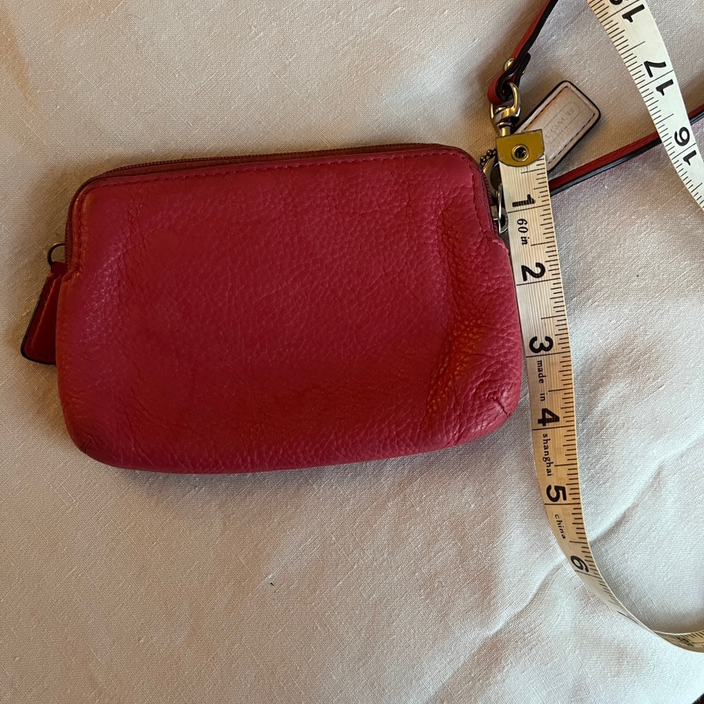Coach Pink Leather Wristlet - Picture 3 of 12